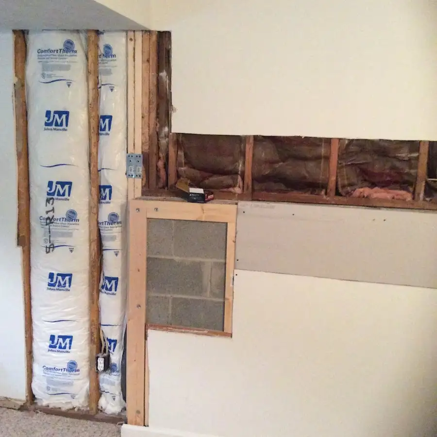 Wall insulation replacement during Contents Cleaning & Restoration in Maple Grove